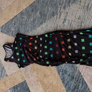 NWT The Kit Abbi Dress Rainbow Cubes Bamboo Cotton Jersey